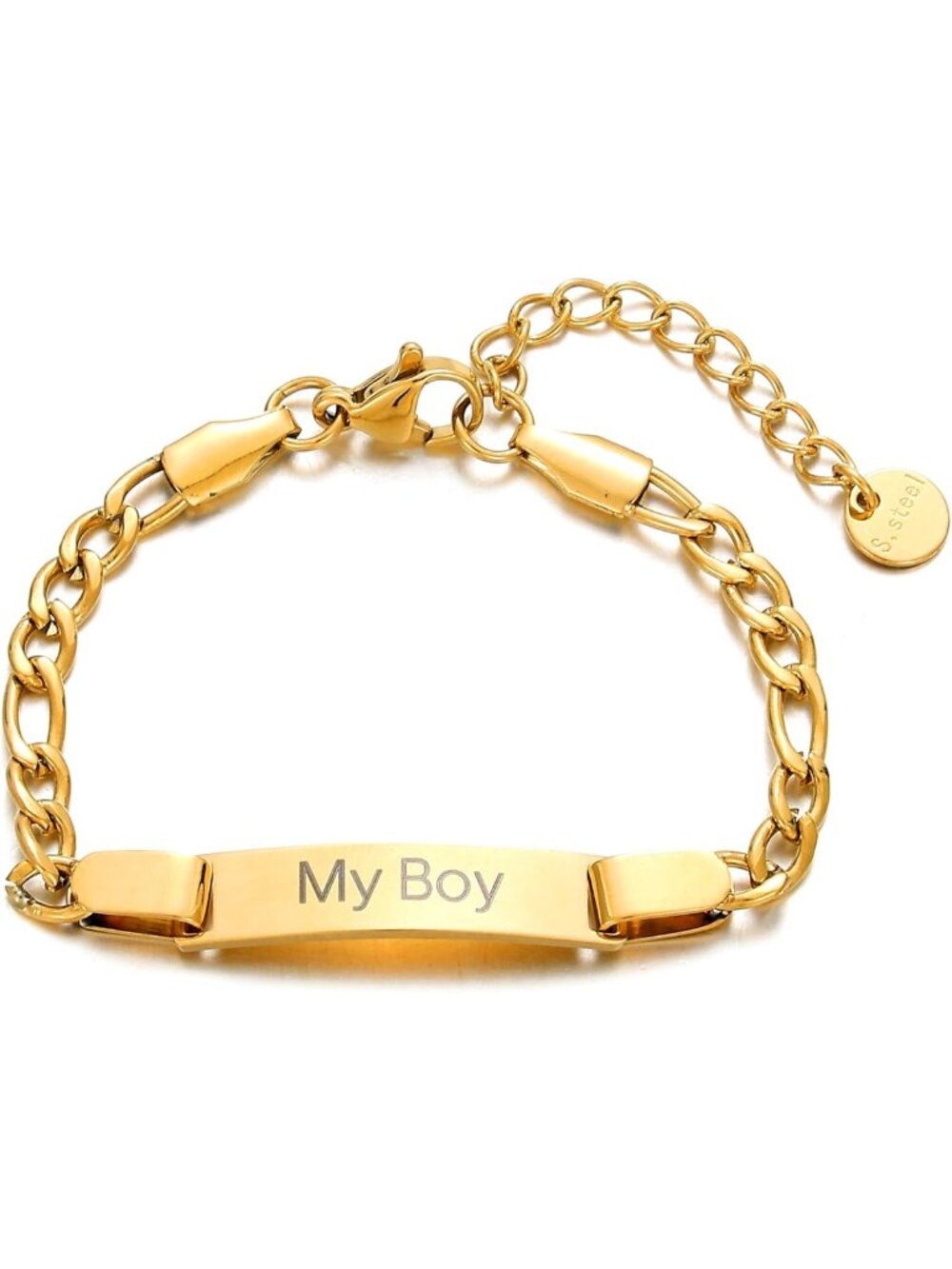 Stylish Waterproof Stainless Steel Figaro Bracelet for Baby Boys - Perfect